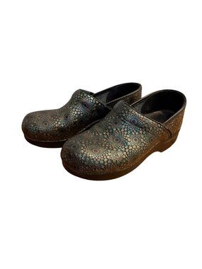 Dansko Professional Mosaic Mandala Design Iridescent Metallic Kaleidoscope Print